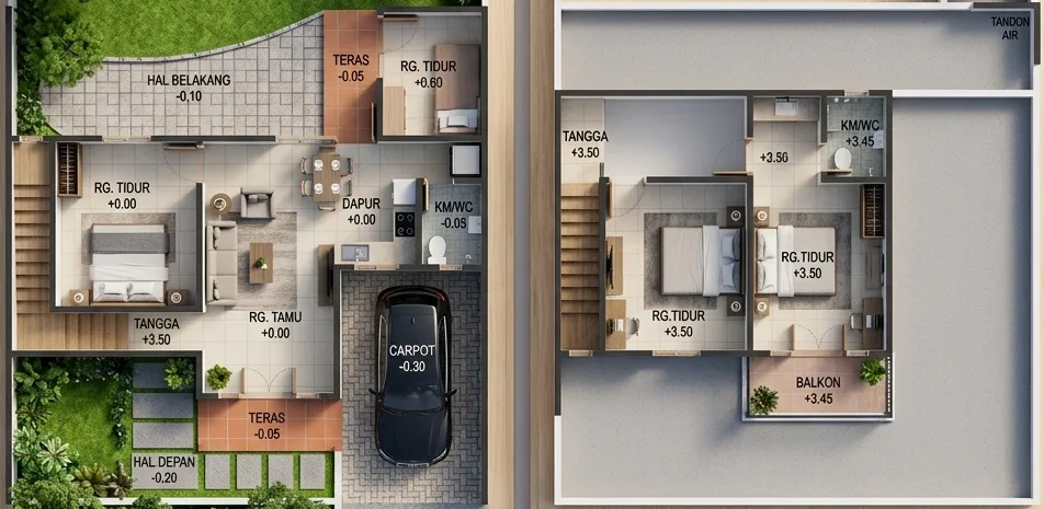 Rumah 11x11 - 2 Lantai #2